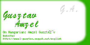 gusztav amzel business card